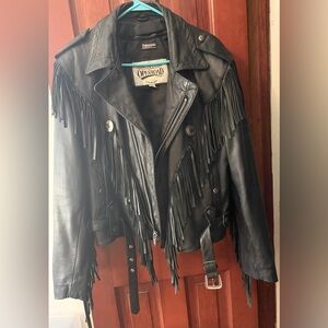 Vintage Leather Biker Jacket Open Road Wilson’s Size M
